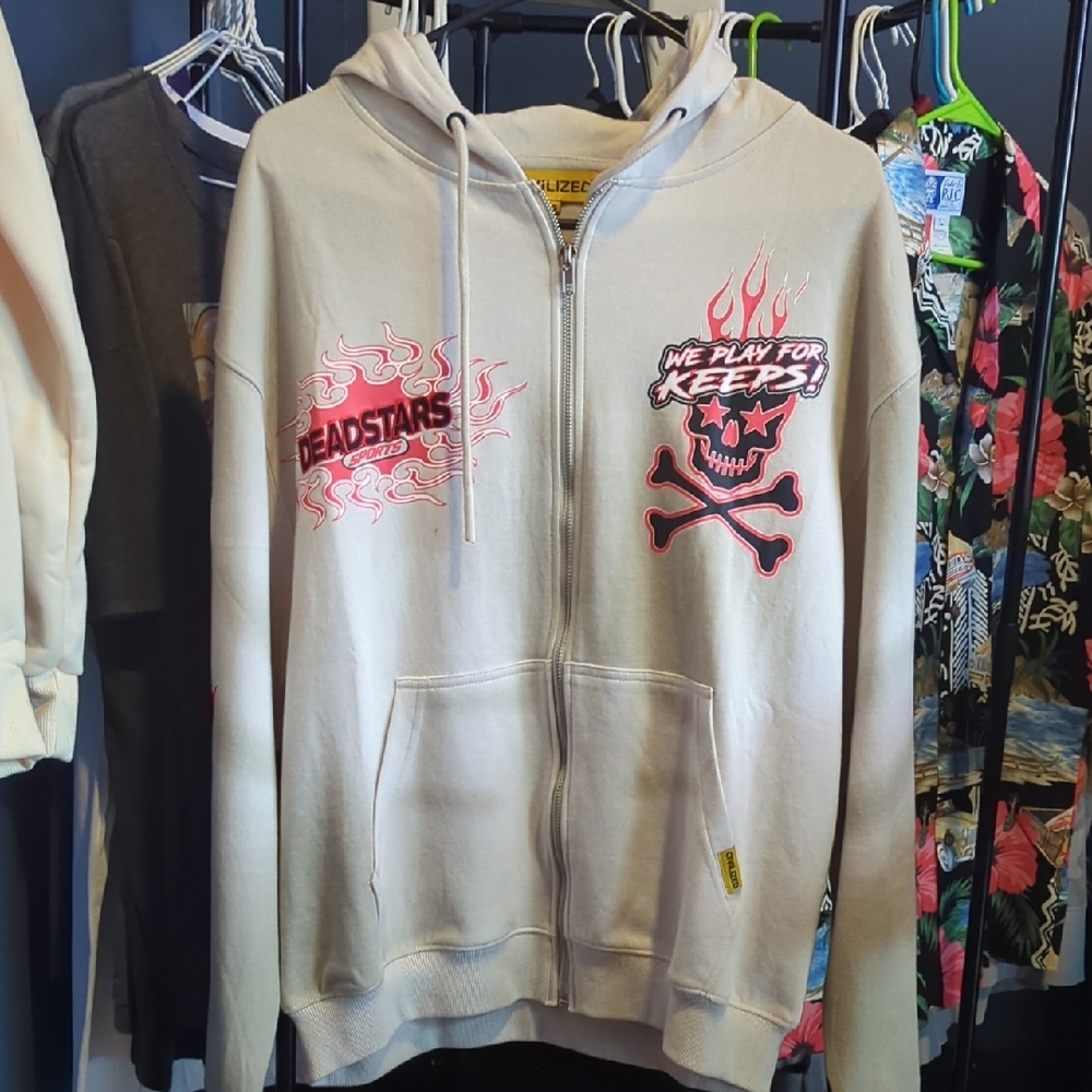 Civilized Men's Cream Hoodie